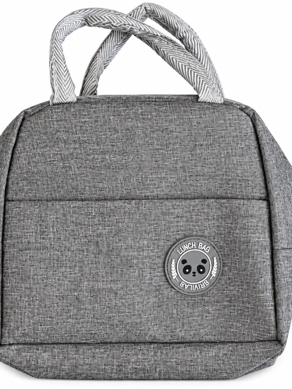 Brivilas Gray Panda Insulated Thermal Lunch Bag Tote